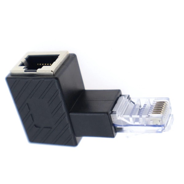 Unbranded 90 Degree Up Angle RJ45 Male to Female Adapter
