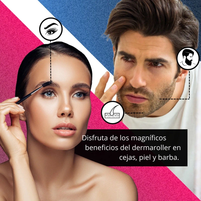 Dermaroller Rodillo Para Barba Dermafol 0.5 Mm Aguja Titanio