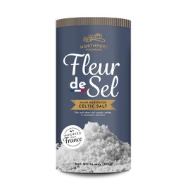 Northport Foodworks Fleur de Sel – Hand-Harvested Celtic Sea Salt, Imported from France, Natural Finishing Salt, 26.46 oz (750g)