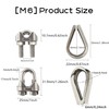 PDETVEO 10PCS 1/4" Wire Rope Clamps, M6 Wire Rope Cable