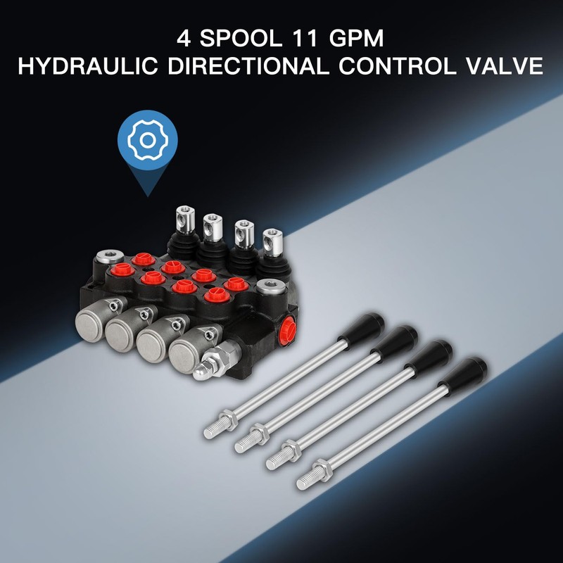 Hydraulic Flow Control Valve, 4 Spool 11 GPM G Ports