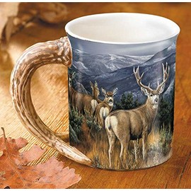 Last Glance - Mule Deer Sculpted Mug by Rosemary Millette