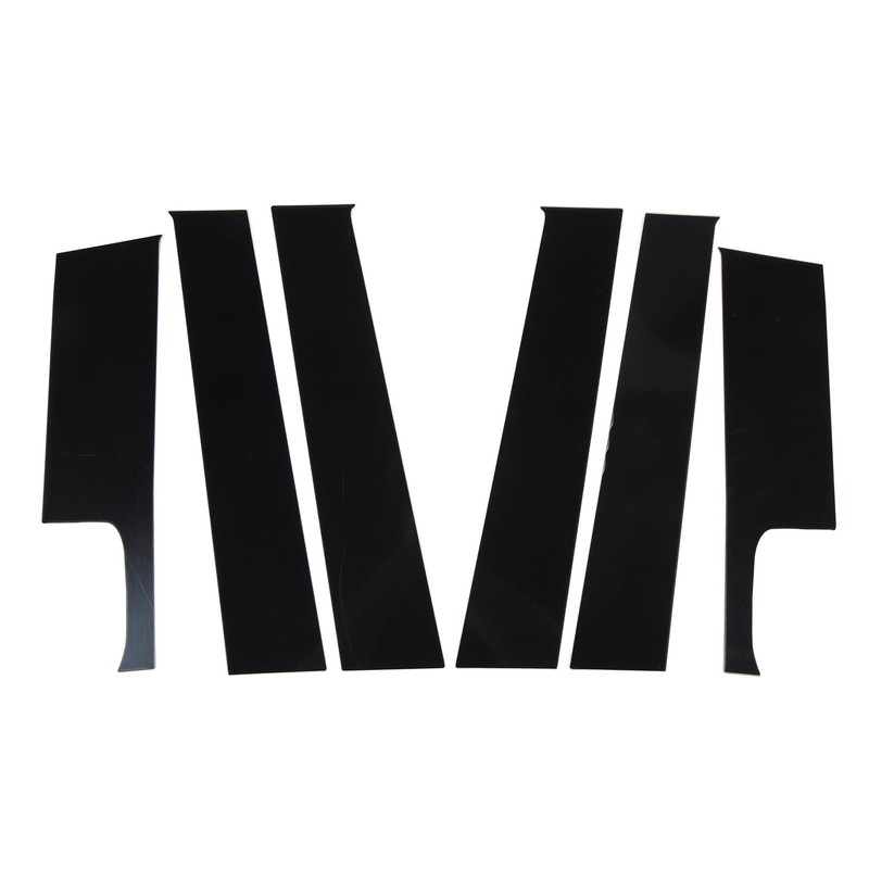 6Pcs B Pillar Posts Trim Glossy Black Firm Paste Exterior