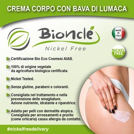 Bionclé Körpercreme Schneckenschleim, feuchtigkeitsspendende Körpercreme, biologisch, zertifiziert, nickelfrei/getestet, Effekt glatte Haut - 200 ml