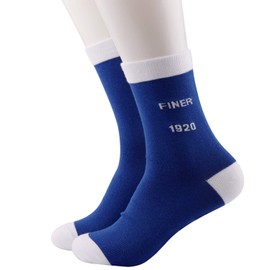 G2TUP 2 Pares Zeta Azul Phi Beta Blanco ZPB 1920 Sorority Mujeres Calcetines Grandes Pequeños Regalos No Todos Pueden Ser Finer, 2 pares/set, Mid Calf