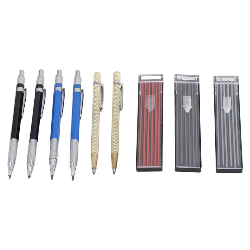Carpenter Pencil Set 2 Scribers 36 Refills 4 All Metal