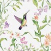 HOMETITUTE Hummingbird Floral Garden Wallpaper Peel and Stick Contact Paper