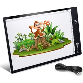 A5 Light Box Drawing Pad, Tracing Table with Brightness Adjustable for Artists, AnimationDrawing, Sketching, Animation, X-ray Viewing(A5-B)