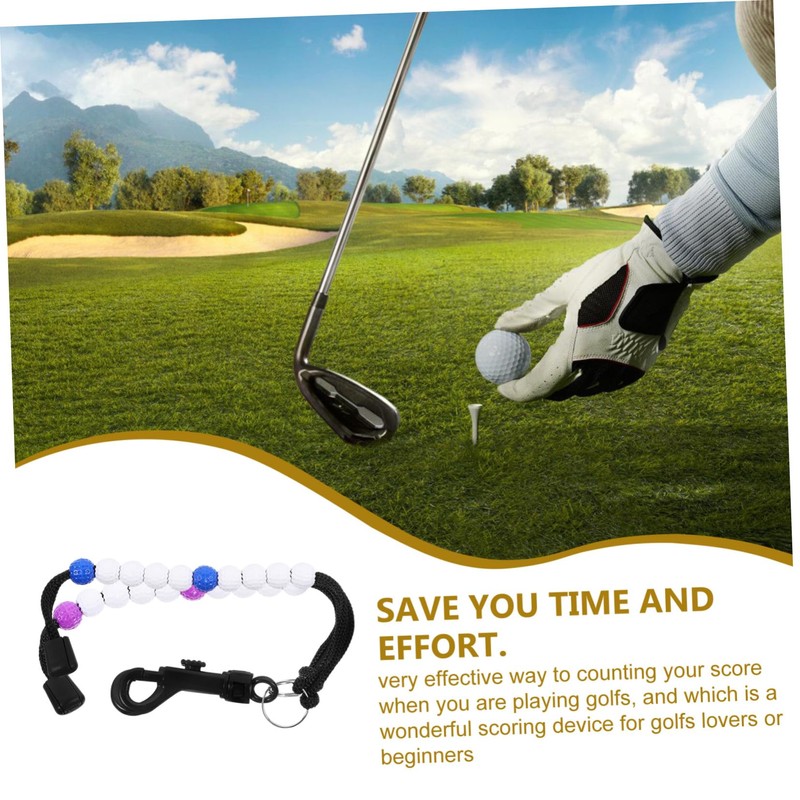 Mikinona 2pcs Golf Scoring Bead Counter Lightweight Stroke Keeper for