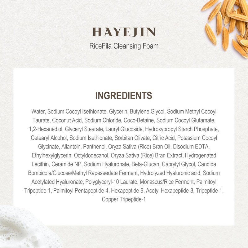 HAYEJIN [HAYEJIN]RiceFila Cleansing Foam 100ml