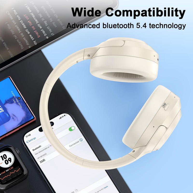 Wireless Over Ear Headphones Bluetooth Headset - Noise Canceling Reduction