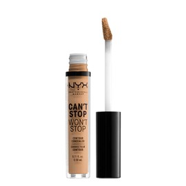 NYX Professional Makeup Can't Stop Won't Stop Contour Concealer - wasserfester flÃ¼ssiger Abdeckstift, Kaschieren & Highlighten, 3, 5 ml, Soft Beige 7.5