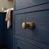 Yanxia Antique Brass Cabinet Knobs with Industrial Backplates Vintage Drawer