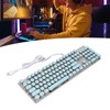 Blue Switch Mechanical Keyboard 104 Keys Backlight Ergonomic Retro Steampunk