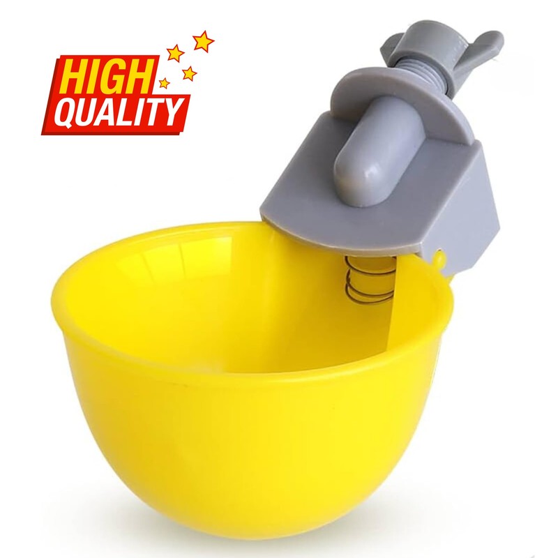 Idyfodol 4 Pcs Automatic Chicken Waterer Cups PVC Gravity-Switch No