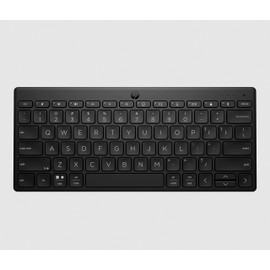 HP 350 kabellose und Bluetooth-Tastatur, Anschluss mehrerer Geräte, QWERTY, italienisches Layout, Emoji, kompatibel mit Windows, Android, Chrome OS, MacOS, iPadOS, Schwarz