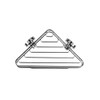 Croydex Brockham Flexi Fix Corner Basket Shower Caddy, Chrome, 12.5x26x14