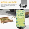 Acrylic Sign Holder Rotatable 3-Sided Restaurants Menu Display Stand Tabletop