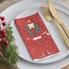 Ginger Ray RED-569 Christmas Door Napkins, Red