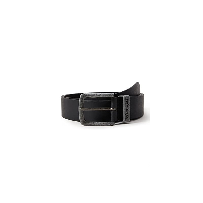 Wrangler Men's Basic Metal Loop Belt, Black, 44cm (Manufacturer Size:115)