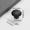 Amusingtao 10 Pcs Black Stainless Steel Round Drawer Knobs, Single