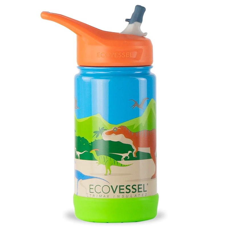 EcoVessel Frost Kids Triple Insulated Bottle with Straw 355ml, Llama