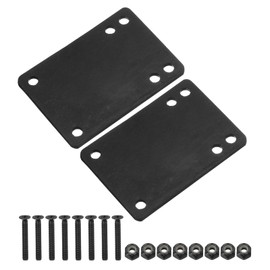 PATIKIL 3mm / 1/8" Skateboard Riser Pads with Hardware Screw Kit, 2 Set PU Angled Wedge Shock Pads 29mm Mounting Bolt Nut for Skateboard Truck Cruiser, Black