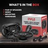 Pyle 3-Way Universal Car Stereo Speakers - 300W 4" x