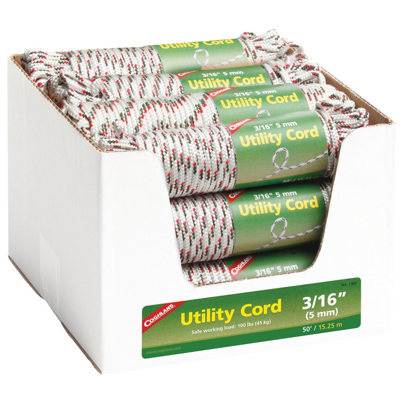 Coghlan's Utility Cord 5mm - Multipurpose Woven Polypropylene Rope for