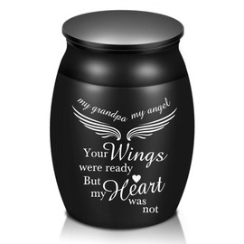 Urnas para cenizas humanas, 4 cm de alto, pequeñas urnas de recuerdo, para crear tu propio surtido de urnas de cremación, tus alas estaban listas, pero mi corazón no era negro, mini urnas de abuelo de acero inoxidable