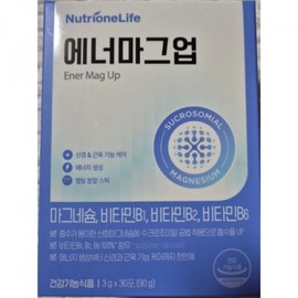 Nutrione Enermagup Magnesium Oxide Nutrient 30 packets, 1 pack / 뉴트리원 에너마그업 산화 마그네슘 영양제 30포, 1개