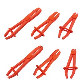 Zikefest 6PCS Hose Clamp Pliers, Plastic Hose Pinch Pliers for Radiator, Fuel, Gas, Brake, Coolant (Red)