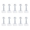 sourcing map 100pcs Single Coaxial Cable Clips 1/10" (3mm) Screw