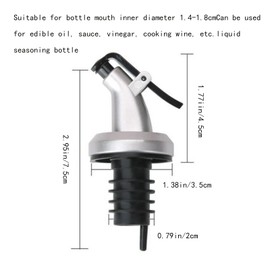 10 PCS Oil Pour Spouts，Olive Oil Vinegar Bottle Stopper Dispenser, Oil Bottle Stopper for Kitchen and Bar，Oil Dispenser Top, Leakproof Bottle Spouts for Oil, Vinegar, Olive Oil, Salad, Wine(Silver)