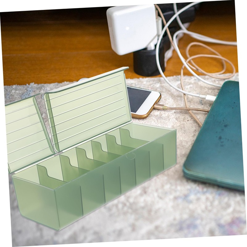 LABRIMP Desktop Cable Management Box Slots Wire Organizer for Cords