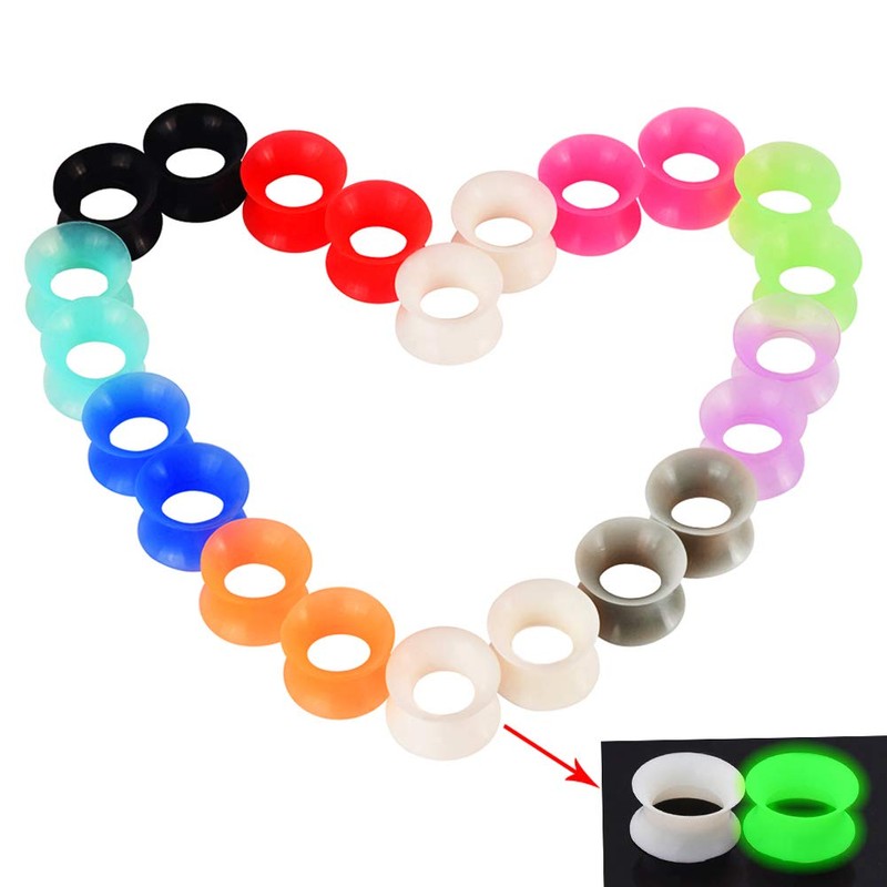 Longbeauty 11 Pair Thin Silicone Ear Skin Flexible Flesh Double