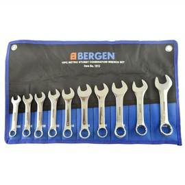 AB Tools Metric MM Stubby Combination Spanner Wrench Set 10mm - 19mm 10pc Set