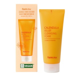 Farmstay Calendula Relief Cleansing Foam 180ml / 팜스테이 카렌듈라 릴리프 클렌징폼 180ml