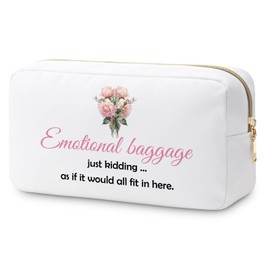 Funny Sarcasm Gifts Makeup Bag Hilarious Gag Gifts Novelty Gifts for Women Friend Coworker Bff Bestie Teen Girls Humor Appreciation Gifts Cosmetic Bag for Christmas Birthday Graduation Travel Pouch