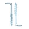 WELWIK 10pcs Screw Hook L-Shaped Hook Carbon Steel Self-Tapping Right