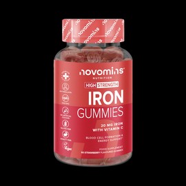 Novomins Iron Vitamins 60 Gummies 30 Days Supply