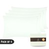 DRAPES & DECOR Pillow Cases 4 Pack- 100% Cotton Housewife