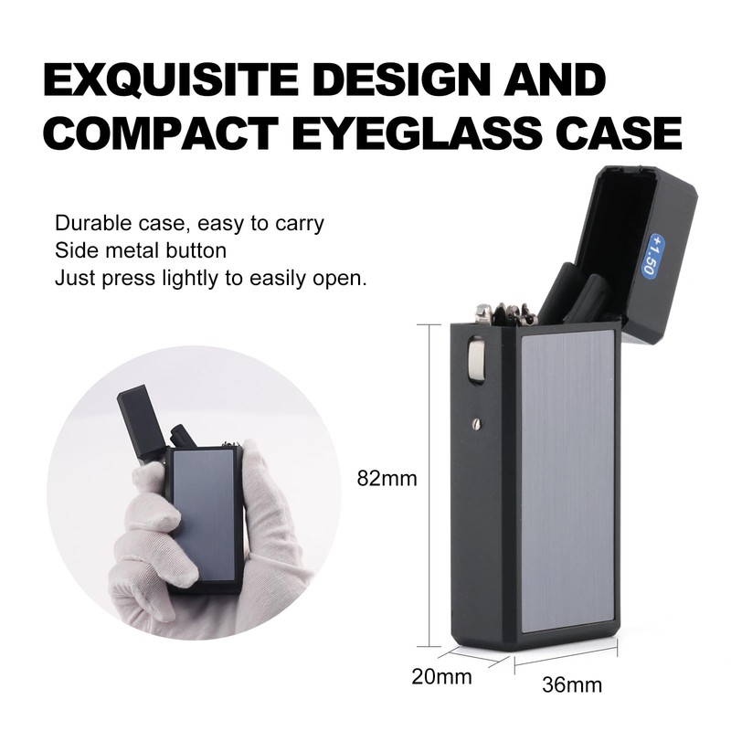 SKYOLUY Durable Ultra Thin and Lightweight Folding Reading Glasses for
