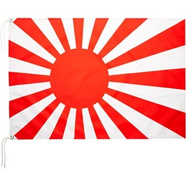 TOSPA Navy Flag NO1 Asahi Sun Flag Dainippon Imperial Navy Flag Warship Flag Tetron 27.6 x 41.3 inches (70 x 105 cm), Made in Japan