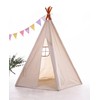 Miyaya Large Canvas Teepee Play Tent Indian Play Tent with