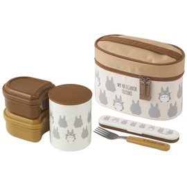 Skater KCLJC6AG-A Antibacterial Thermal Lunch Box, My Neighbor Totoro, Silhouette, Ghibli, 18.2 fl oz (560 ml)