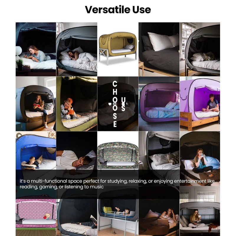 ANC POP Bed Tent Twin Bed Canopy Portable Dream Tent