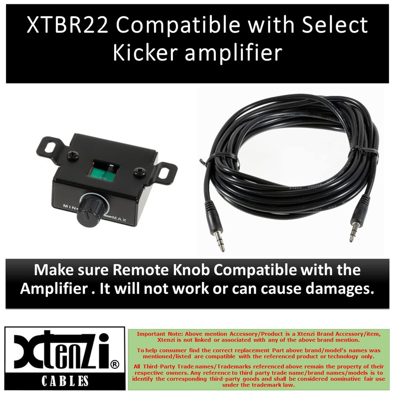 Xtenzi Amplifier Remote Bass Volume Control Knob XTBR22 Compatible with