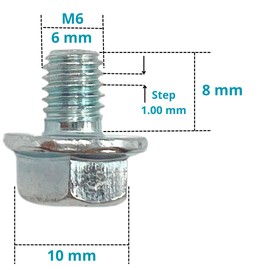 KINDZA Recoil Starter Bolt M6x1.0 mm for Honda GX140 GX160 GX200 GX240 GX270 GX340 GX390 GX610 5.5hp 6.5hp 8hp 9hp 11hp 13hp Engine Parts Replaces 90008-ZE2-003 (40 pcs)