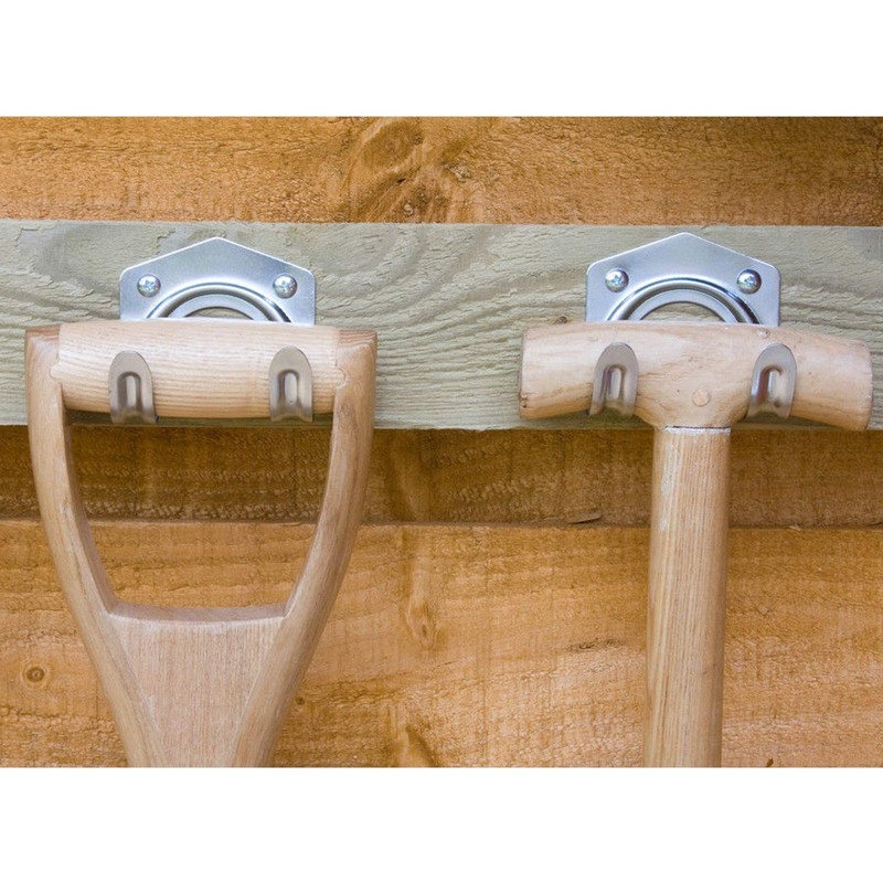 Wideskall Universal Galvanized Metal Utility Storage Hooks for Garden Tools